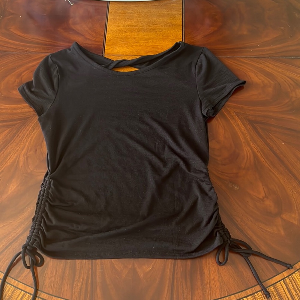 Black short sleeve shirt, size M ( juniors).